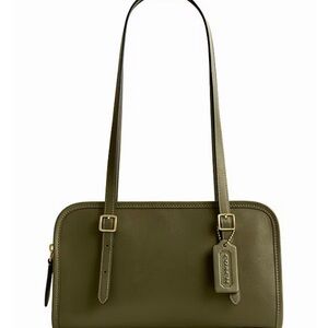 Coach Sage Green Leather Shoulder Bag